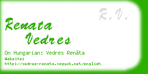 renata vedres business card