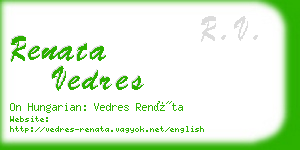 renata vedres business card